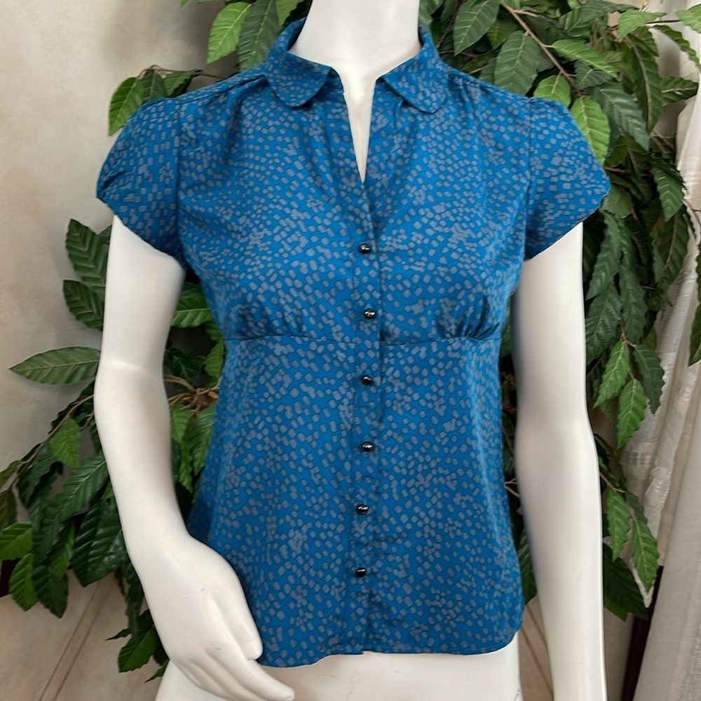 BANANA REPUBLIC TEAK BACK TIE BLOUSE